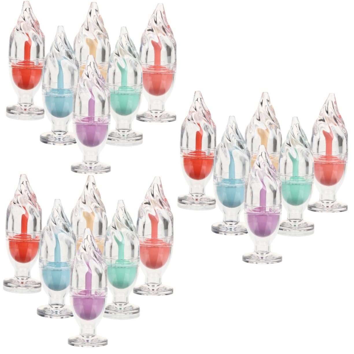 FRCOLOR 18 Unidades de Tubo de glaseado de Labios para Helado, bálsamo Labial, lápiz Labial líquido, Tinte de Labios, envases de Brillo de Labios Recargables, Tubos de Brillo de Labios, Tubo de Brill