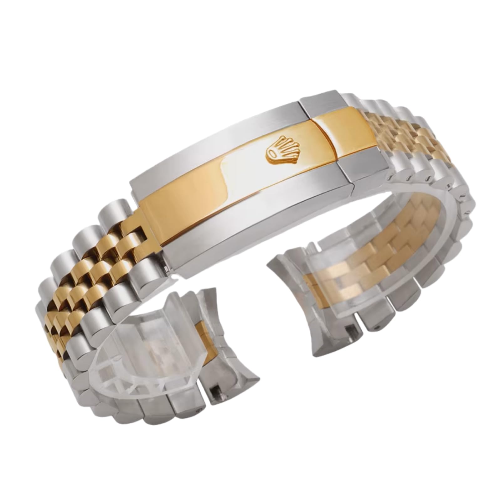 Bracelet Montre Métal Style Jubilee Argent Or Bicolore Finition Luxe - 8