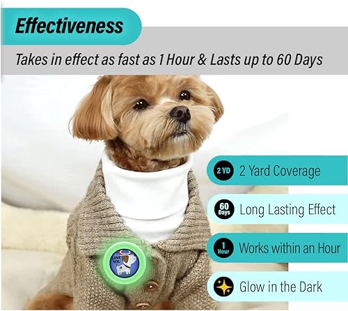 Miniatura 4 de KN FLAX Aegis Clip calmante para perros (brilla en la oscuridad), difusor de feromonas para aliviar la ansiedad fabricado en Corea, dura 60 días,