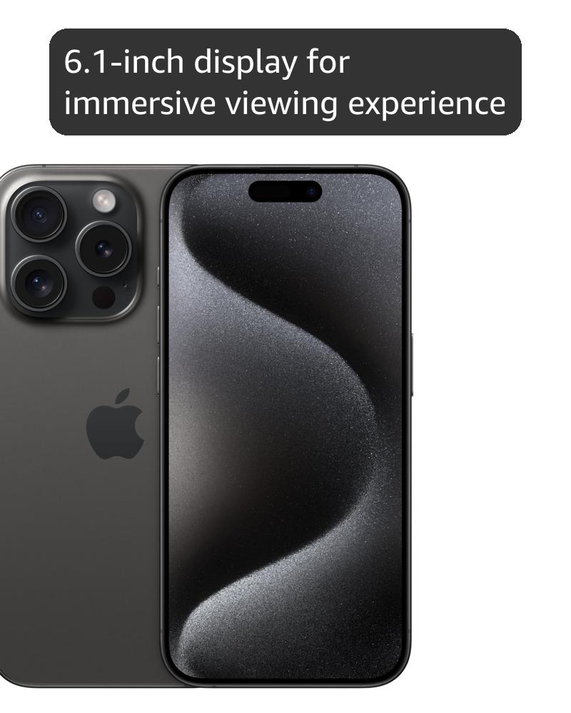 N*O様 Apple iPhone 15 Pro 256GB Apple iPhone 15 Pro, 256GB - Titanium Black (Refurbished): Amazon