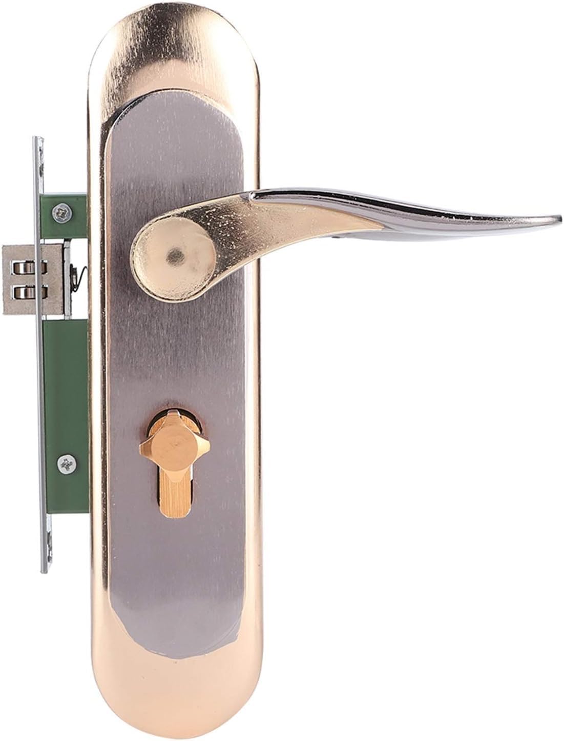 KYUEPONG Handle Locks Door Lock, Door Lock Indoor Handles Set with Keys Electroplating Aluminum Alloy Mute