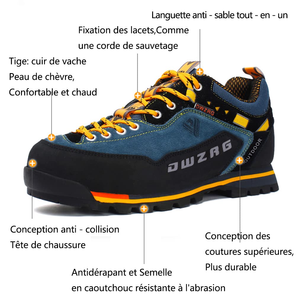 Hommes Chaussures de randonnée Chaussures de randonnée Chaussures Basses Chaussures de Sport Chaussures de Plein air antidérapant et résistant à l'usure