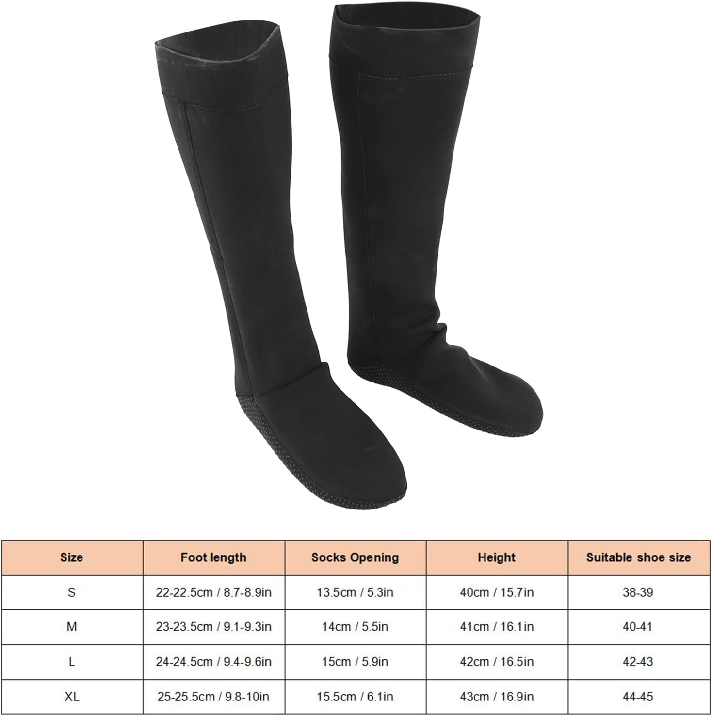 Thermal Diving Socks - Neoprene Material, Quick Drying & Anti Slip Water Socks with Precise Stitching for Warmth and Comfort in Snorkeling Scuba Swimming Beach (Type 4)