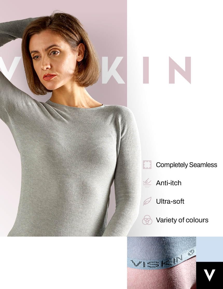 Viskin Adults Seamless Tops with Cooling Viscose Fiber - Gentle Under Layer Tops for Boys and Girls - Skin - Comfort