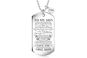 To My Amazing Son Necklace from Mom: A Timeless Reminder of Love and Support