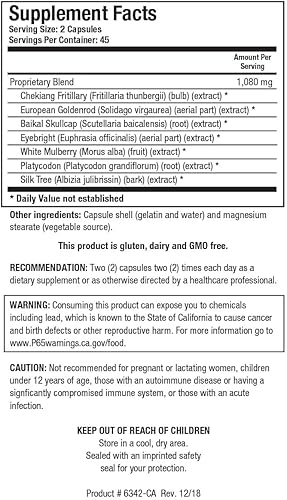 Miniatura 2 de Biotics Research HistoPlex-AB™ - Antihistamina natural, apoyo inmunológico, alergia Buster, respira más fácil, potente mezcla botánica 90 cápsulas