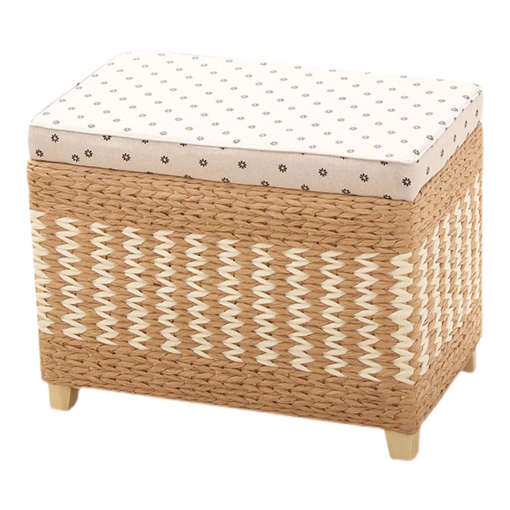 LWJSOCP Wooden Entryway Shoe Bench & Storage Stool - Foyer Changing Stool with Sorting Box for Outdoor Use 50cm - Perfect for nizing Shoes & Seating