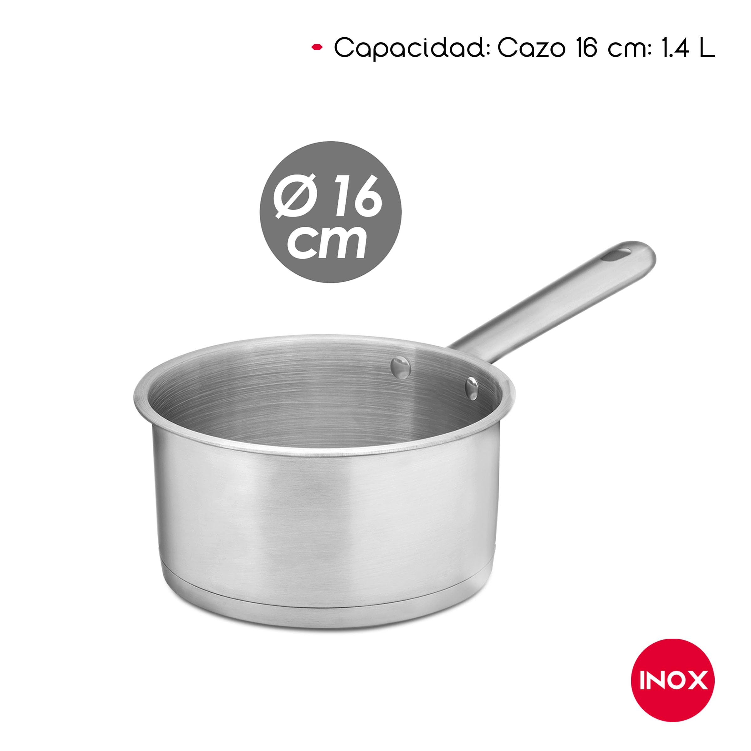 TIENDA EURASIA – Set 3 Cacerolas | Acero Inoxidable | Color Plata | 2 Tapas de Cristal Transparente | Medidas y Capacidad Cazo 16 cm 1.4L, Olla 18 cm 1.8L y Olla 20 cm 2.8L | Apto para Lavavajillas