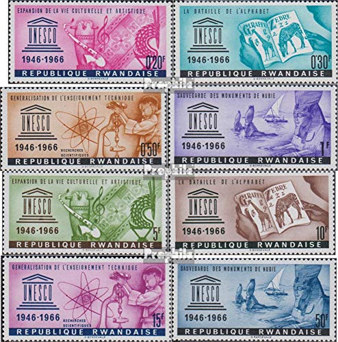 Prophila Collection Ruanda Michel.-No..: 193A-200A (Completa Edizione) 1966 UNESCO (Francobolli per i Collezionisti)