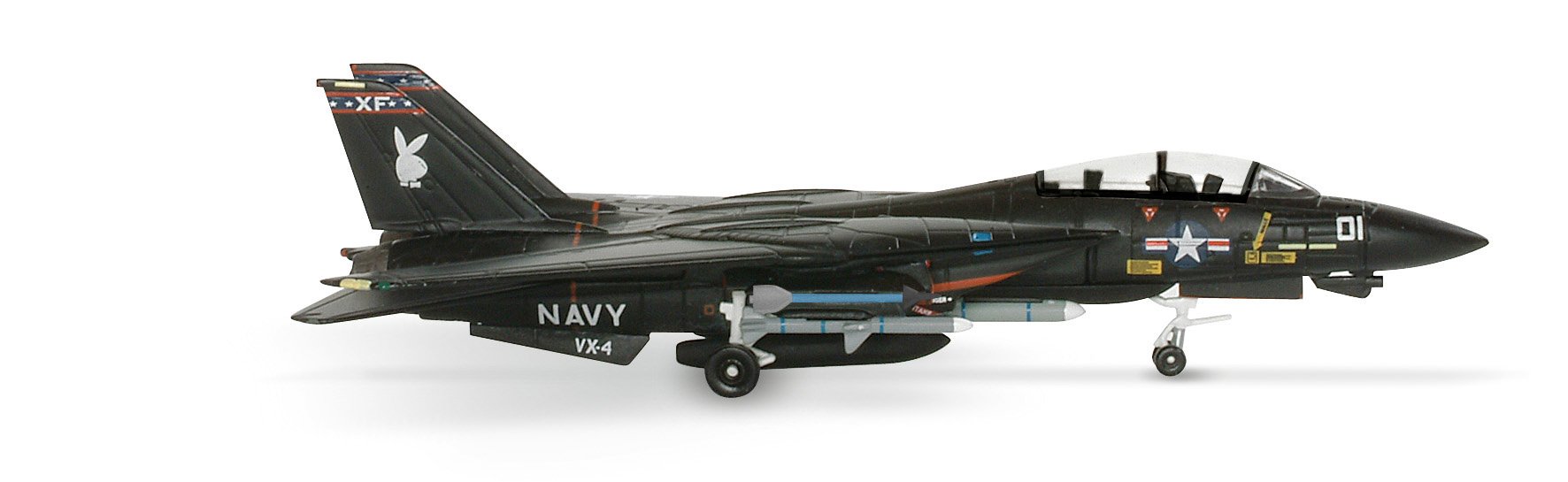 herpa US Navy Grumman F-14A”Black Bunny\" US Navy Grumman F-14A VX-4 Evaluators Black Bunny 1:200