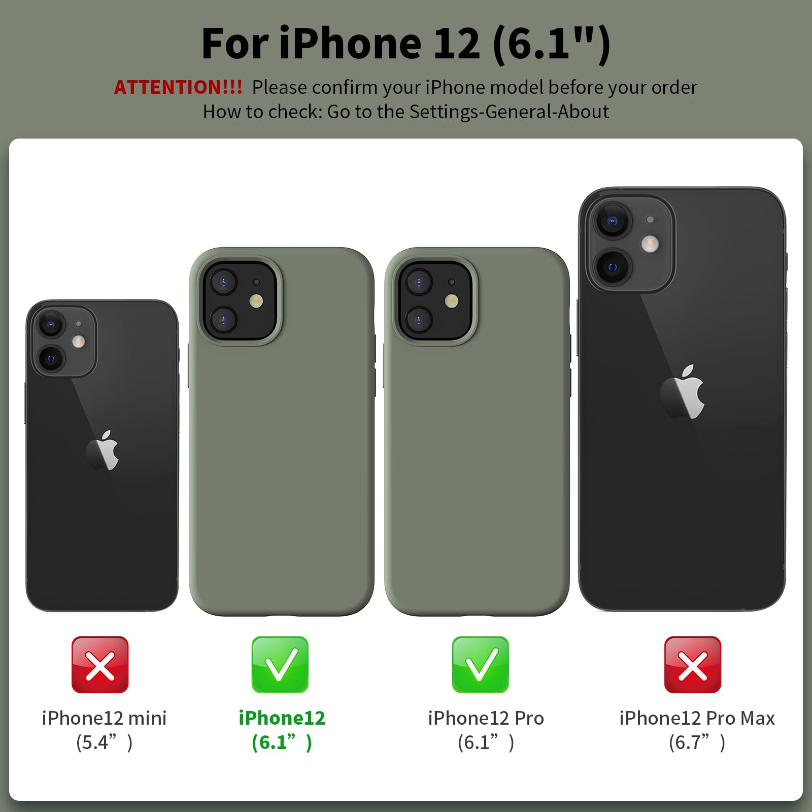 TAXXOE Silicone Case Compatible with iPhone 12 Case/12 pro case Soft Ultra Slim Protective Shockproof Liquid Silicone Phone Case,Anti-Scratch Microfiber Lining - Image 2
