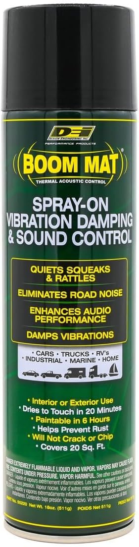 Design Engineering 050220 Boom Mat Spray-on Sound Deadening to Reduce Unwanted Road Noise and Vibration 18 Ounce (3 Pack)