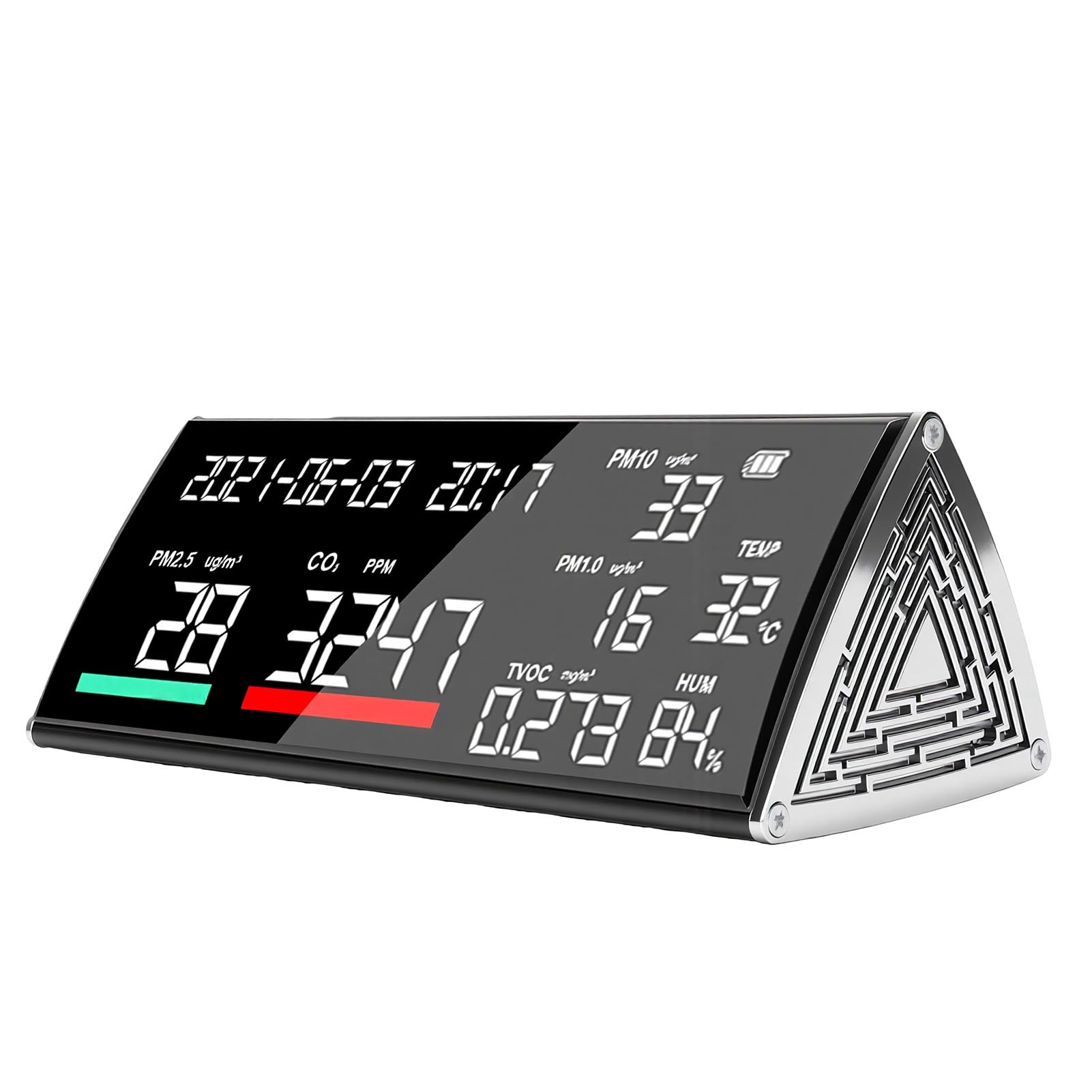 Jeffergarden Medidor de Calidad del Aire con Detección de CO2 TVOC PM2.5