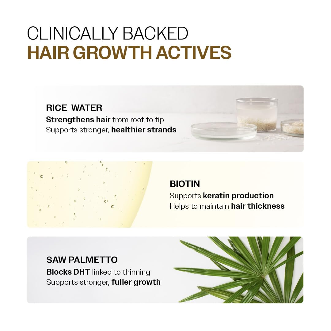 Bare Anatomy Sérum de croissance des cheveux avancé Roll-On | 3 % de rédensyl + 4 % d'anagaine + 2 % de baïcapil + 5 % de romarin, eau de riz, biotine et palmier nain | 25 ml