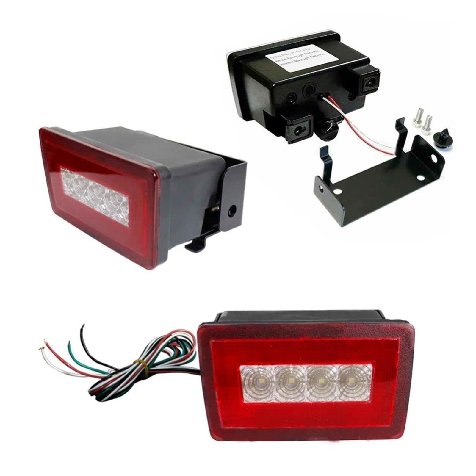 For Subaru Impreza WRX/STI XV Crosstrek Rosso e Bianco LIGHT Coda/Luce Freno Posteriore Fendinebbia Luce di Arresto Luce di Retromarcia di Backup montaggio(Smoked lens)