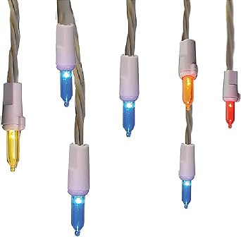 GE Stay Bright LED Icicle-Style Lights, 300ct, Multicolor/White Wire