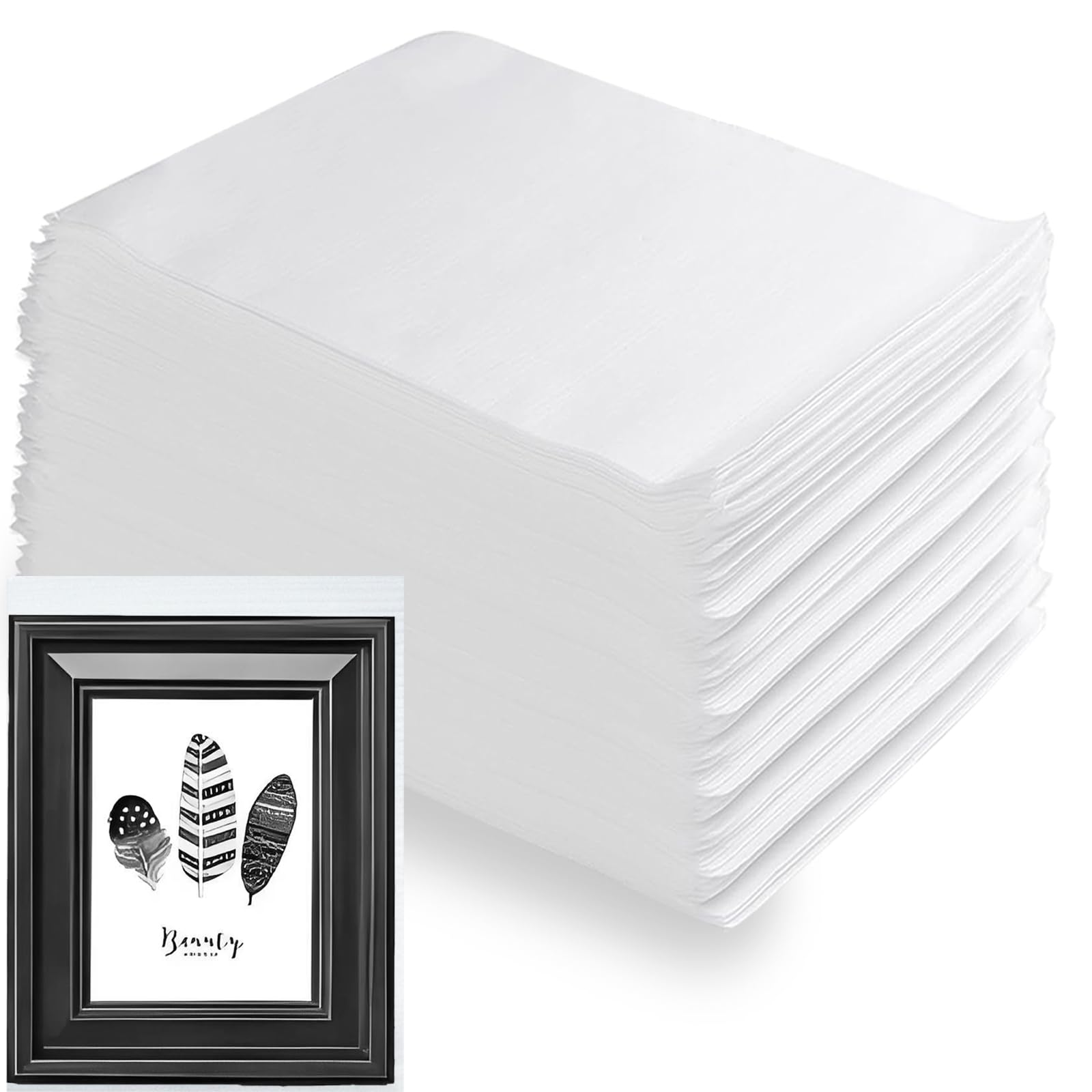 50 Pack Cushion Foam Pouches and Sheets Moving Supplies, 14X18 inch Moving Foam Wrap Pouches, Packing Supplies for Storage and Shipping, Protect mug,