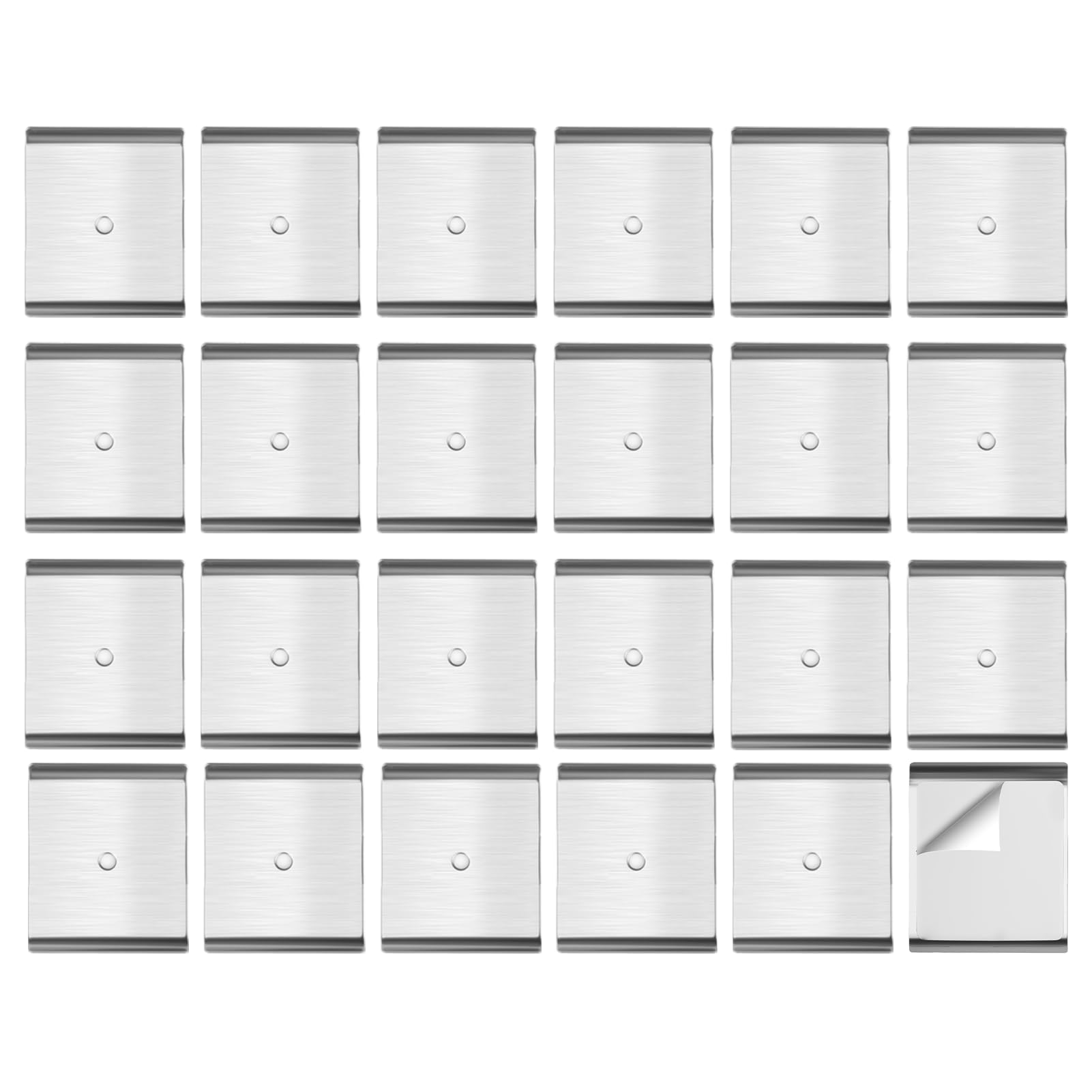 12 Pack Under Cabinet Light Metal Adhesive Strips for Magnetic LED Lights, Replacement Iron Plates Sticky Mounting Brackets for Closet Kitchen Wardrobe Counter Lighting Holders (Not Magnetic) — Amazon image 8