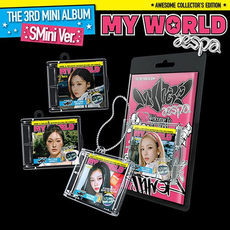 Miniatura 2 de (SMINI Ver) AESPA MY WORLD El 3er mini álbum (GISELLE Ver + Tarjeta de regalo de la tienda) K-POP SELLADO
