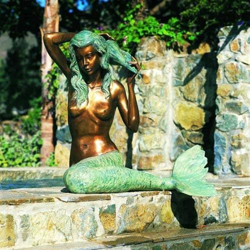 Mermaid Fountain (L) Finish: Bronze
