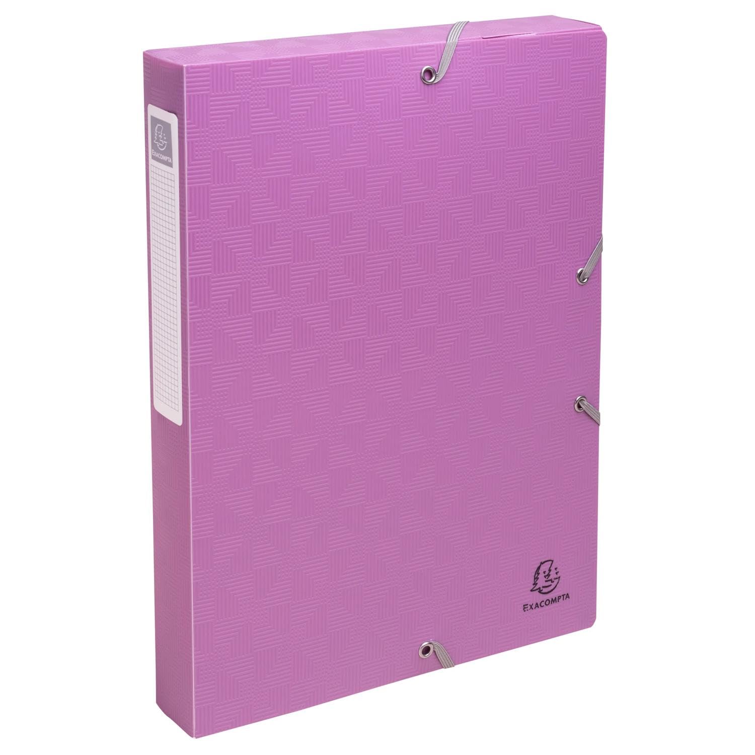 Exacompta 8 scatole archivio PP Pop'N Co con elastici A4 dorso 4 cm