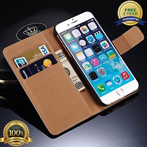 Super Tv Products iPhone 6/6S Funda de Piel Tipo Cartera Funda con función de Soporte Plegable