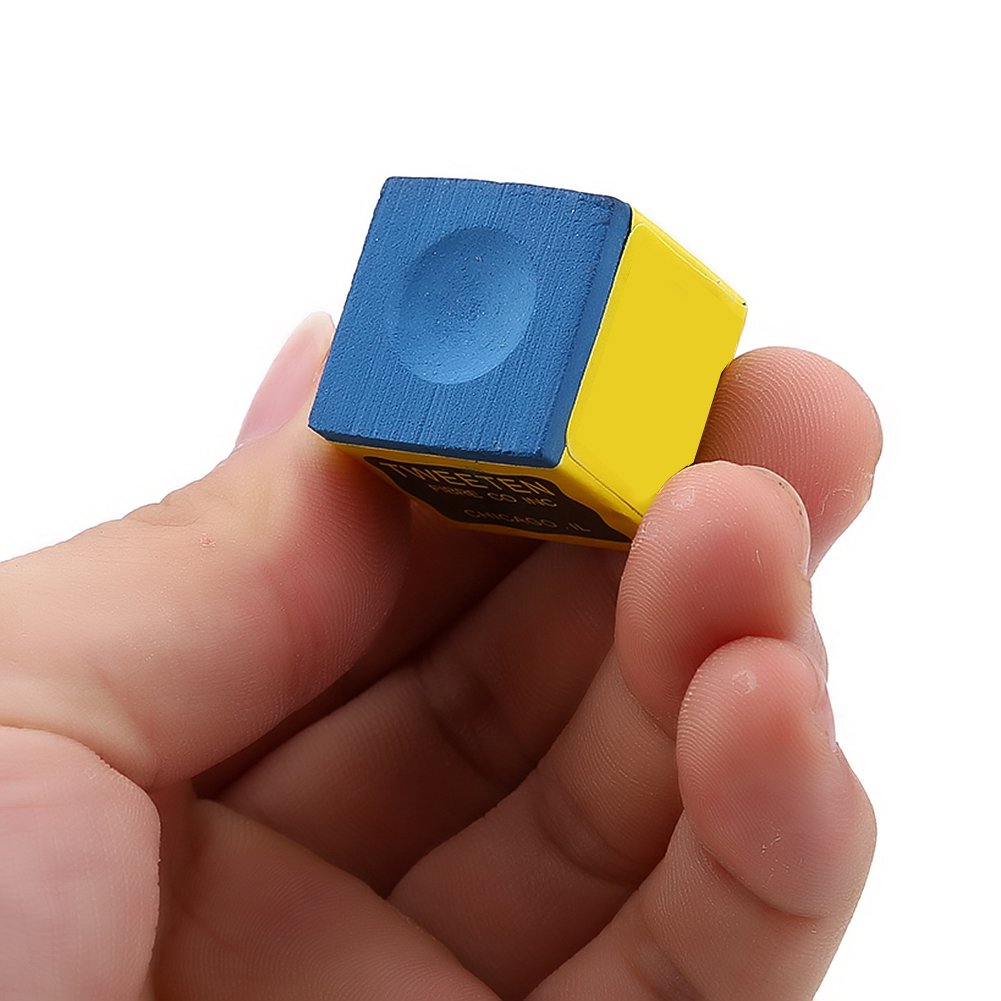 flintronic Biljartkrijt, snooker, biljartkrijt, zwembadkeu kubus, antislip zwembadkeu, voor thuis, bars, toernooien, spelletjes