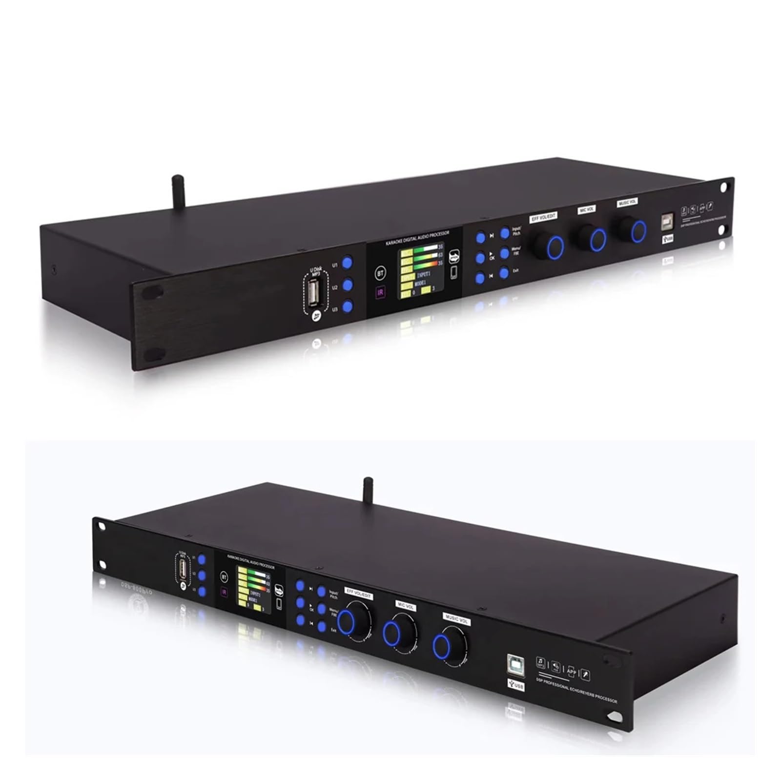 Efector Frontal De Karaoke, Procesador De Audio Digital, Preefectos KTV, Procesador De Efecto Eco DSP De 32 Bits Con Software For PC, Bluetooth
