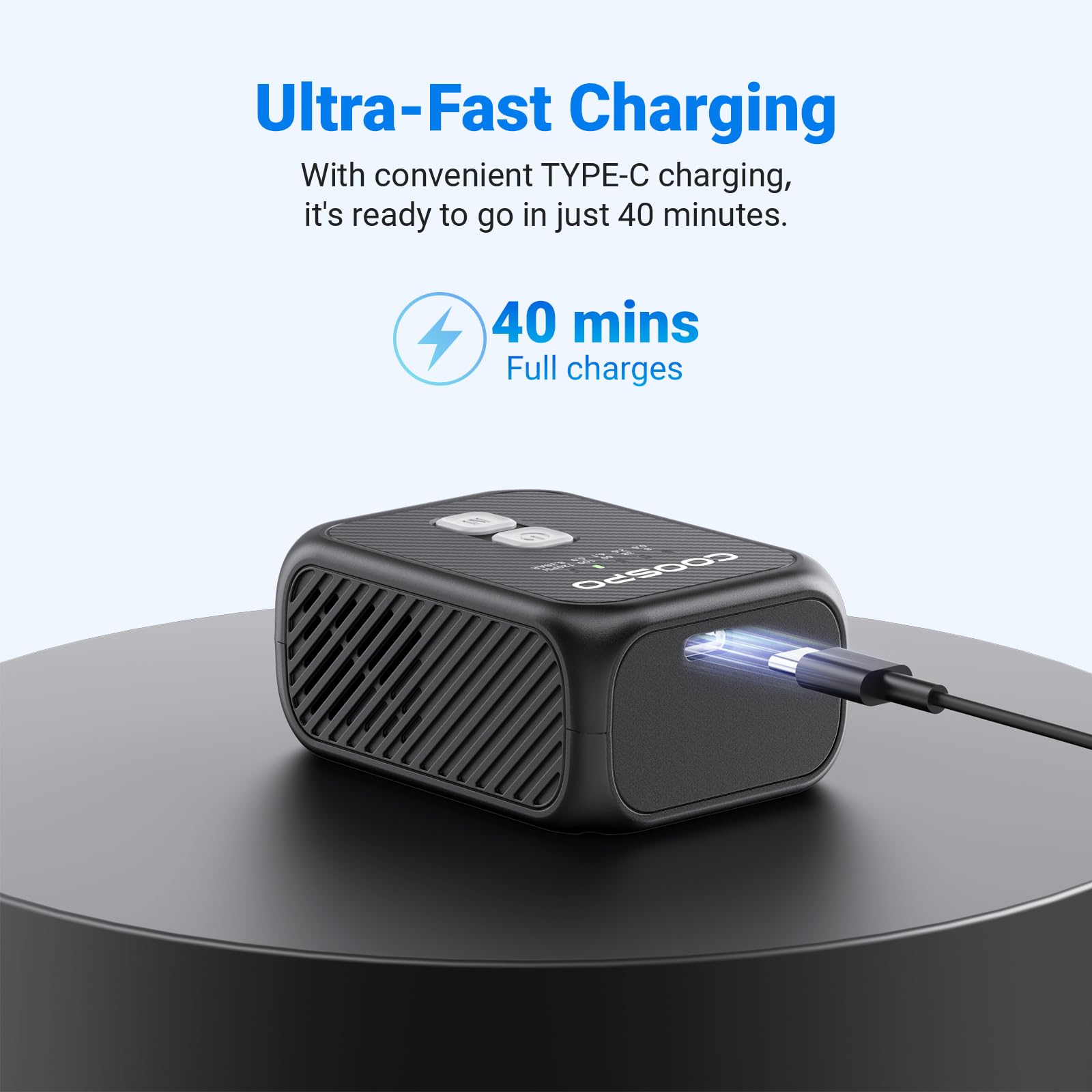 CooSpo Pompe à Velo Electrique 120 PSI avec Arrêt Automatique Presta/Schrader