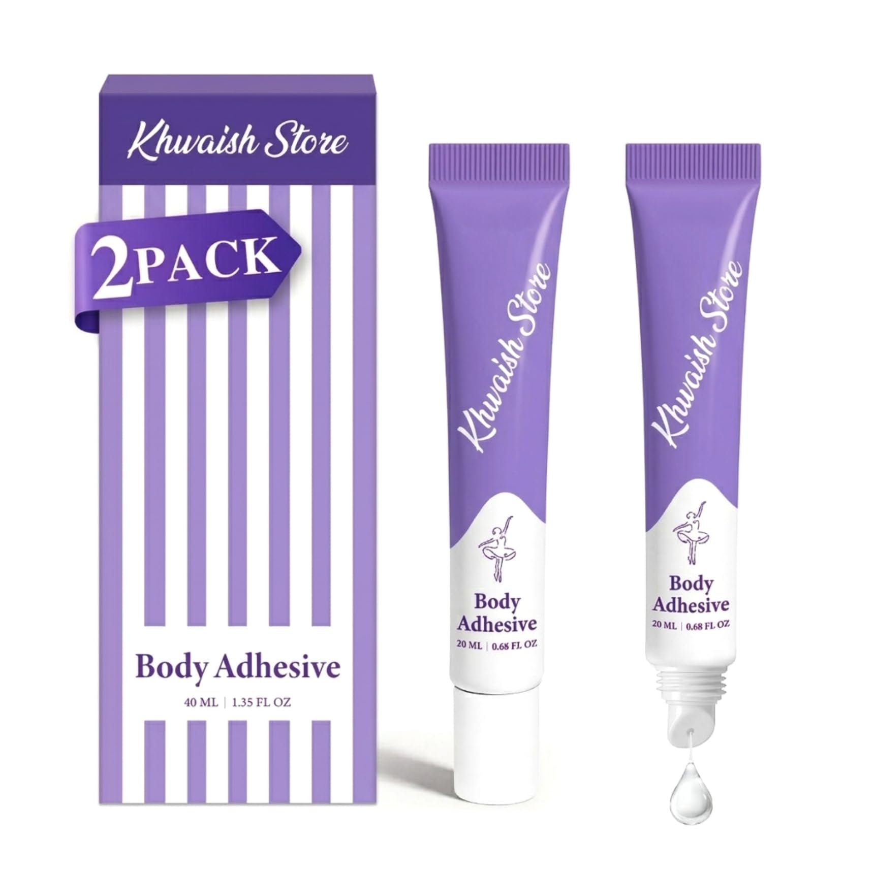 khwaish store Khwaish Fashion Adhesive Body Glue | Residue-Free, Transparent Hold for Skin and Clothes | Water-Soluble Glue Alternative to Fashion Tape-picture-34