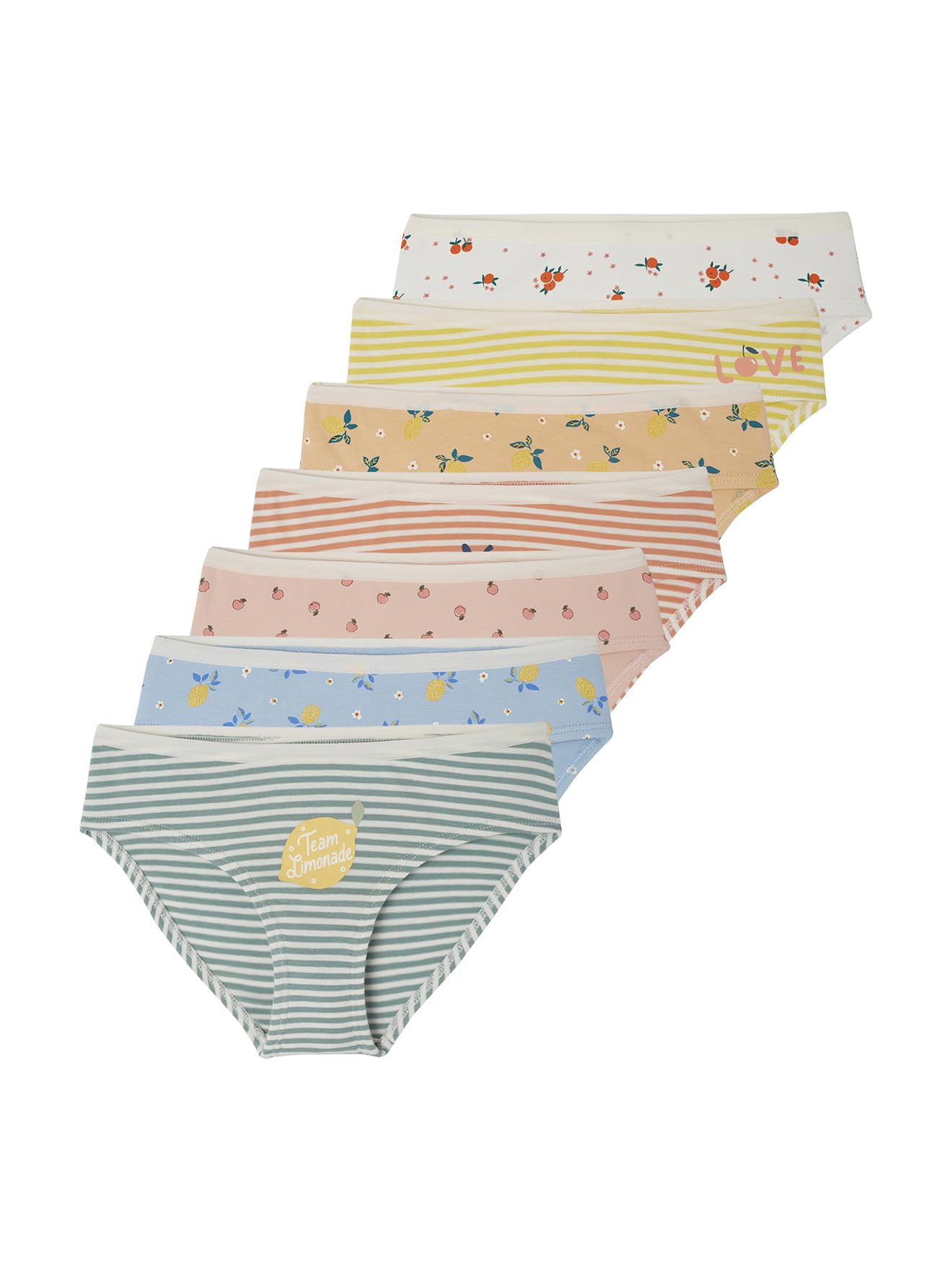VERTBAUDET Lot de 7 Culottes Fruits d'été Fille en Coton Bio Corail 6A