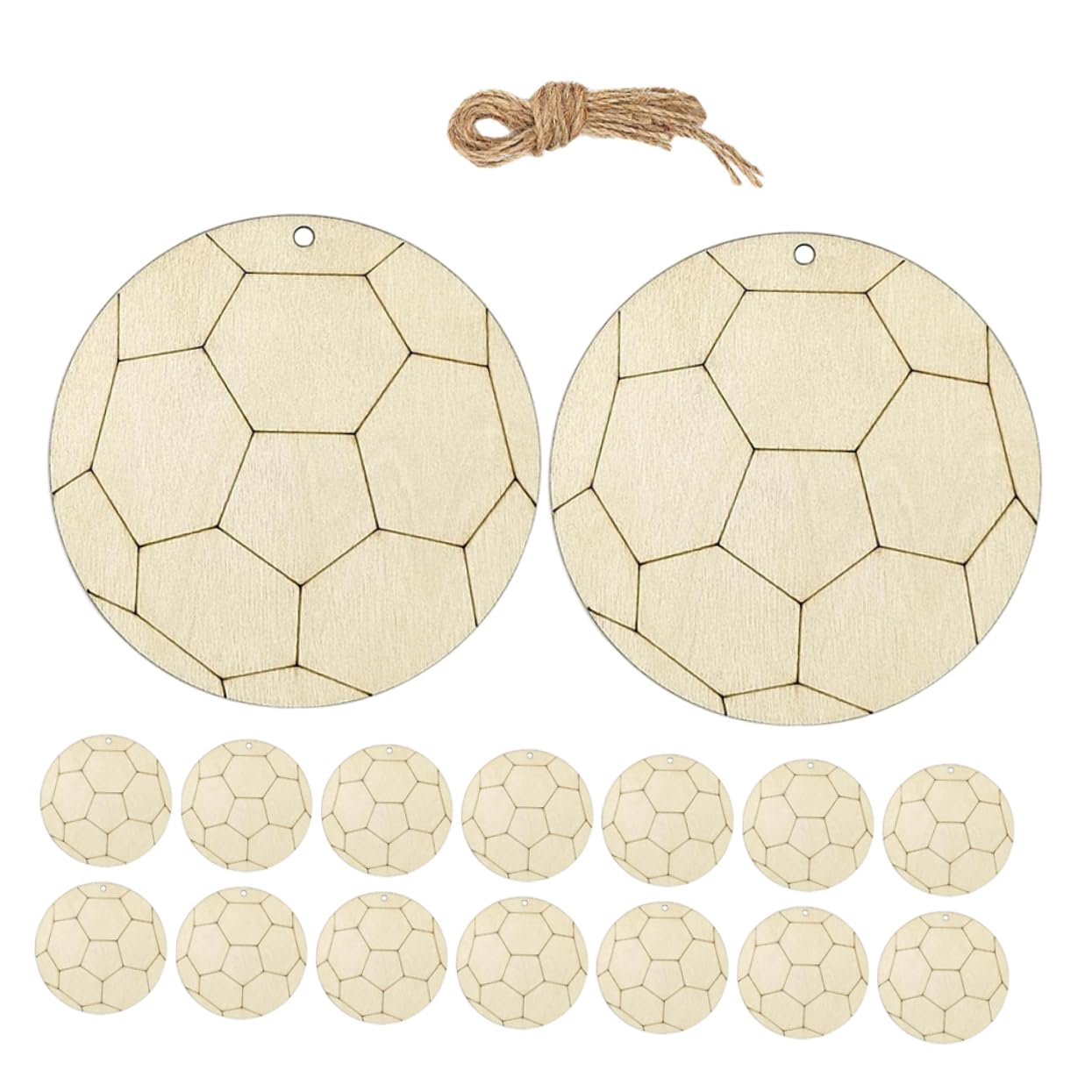 Amazon.co.jp: Sewroro 1セット木質サッカーボール型クラフト用無地