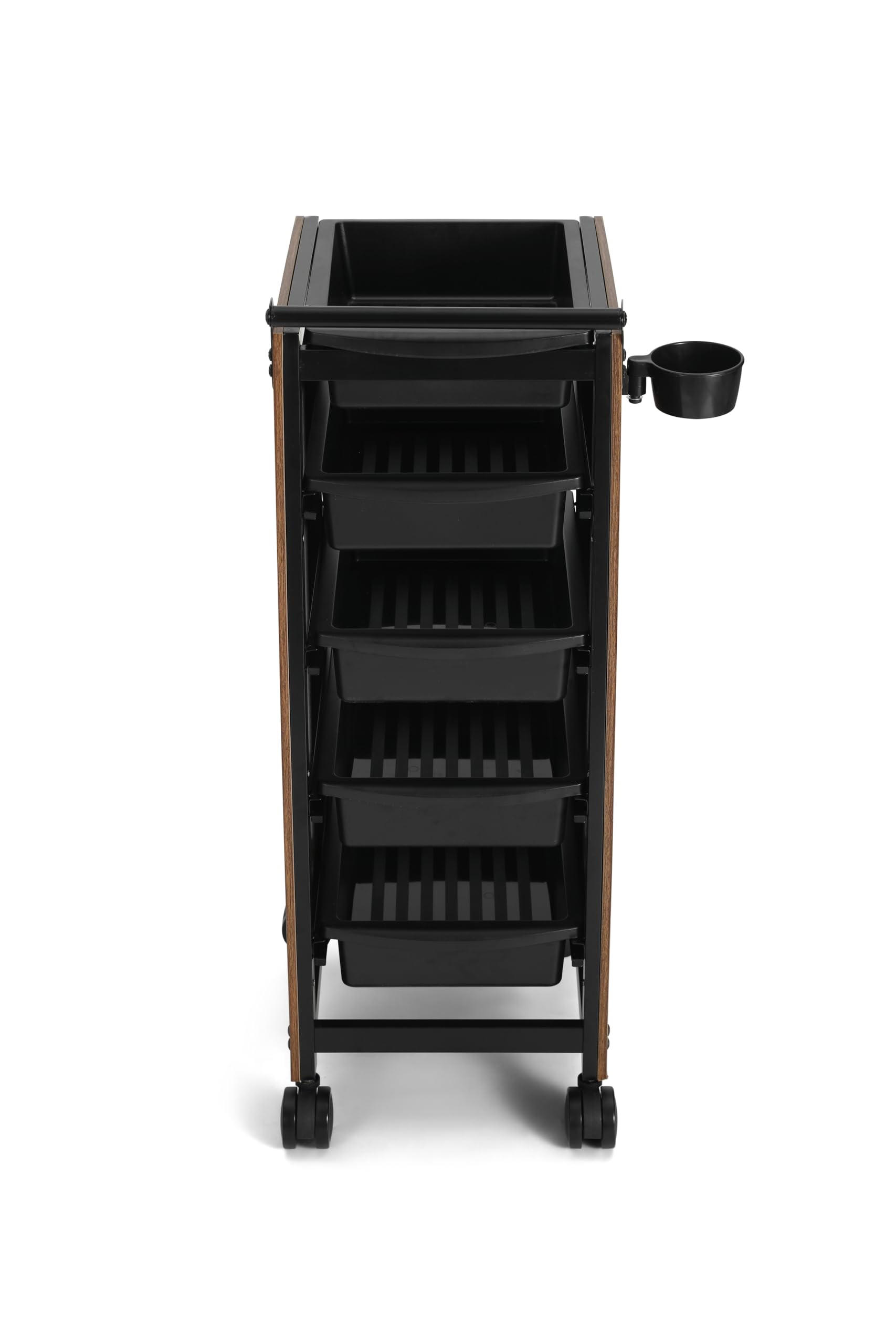 Rolling Salon Trolley with 4 Drawers & Hair Dryer Holder, Professional Beauty Salon Cart, Hair Salon Equipment Storage for Salon Station