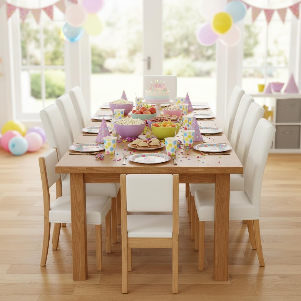 Lot de 4 Housses de Chaise de Salle à Manger en Similicuir PU imperméable et Extensible (crème, 4)