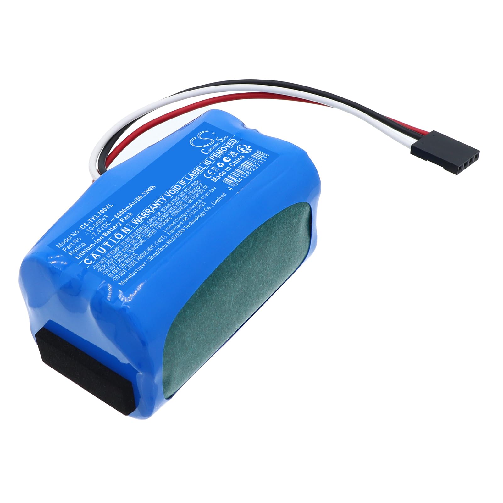 Batterie de rechange compatible avec Theis Theis TKL-7 PN:Theis Theis 10-08043 6800 mAh