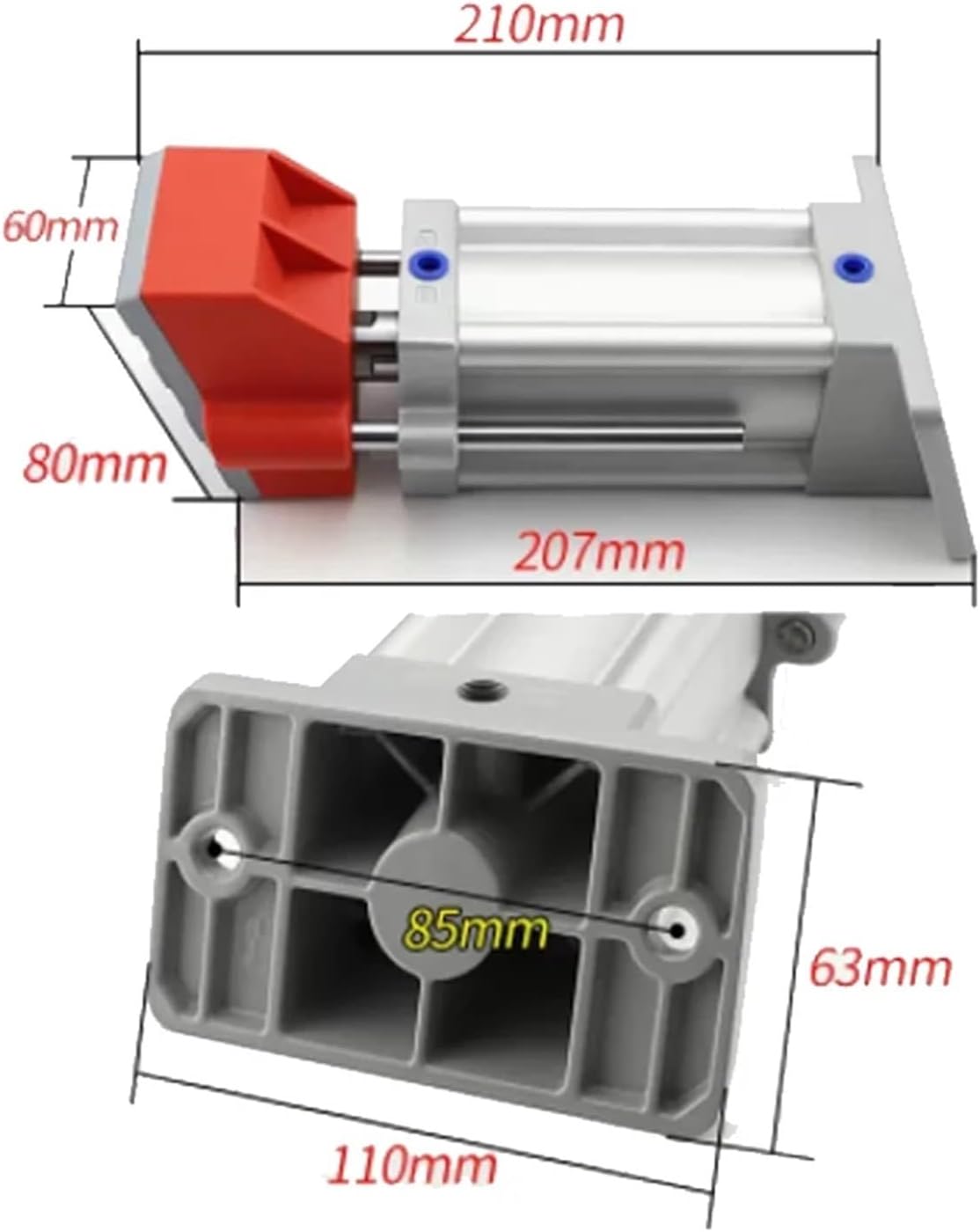 SU50X75 Slotting Machine Inclined Cylinder Side Hole Inclined Cylinder Punching Machine Wood Inclined Foot Fixture Woodworking