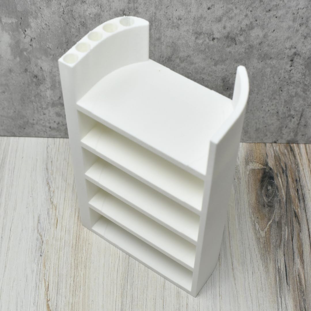 Lid Organizer Compatible With Stanley Cup Lids | 5 Lid Organizer for Cabinets or Kitchen Counter | Includes Straws Storage | Made in USA (White)