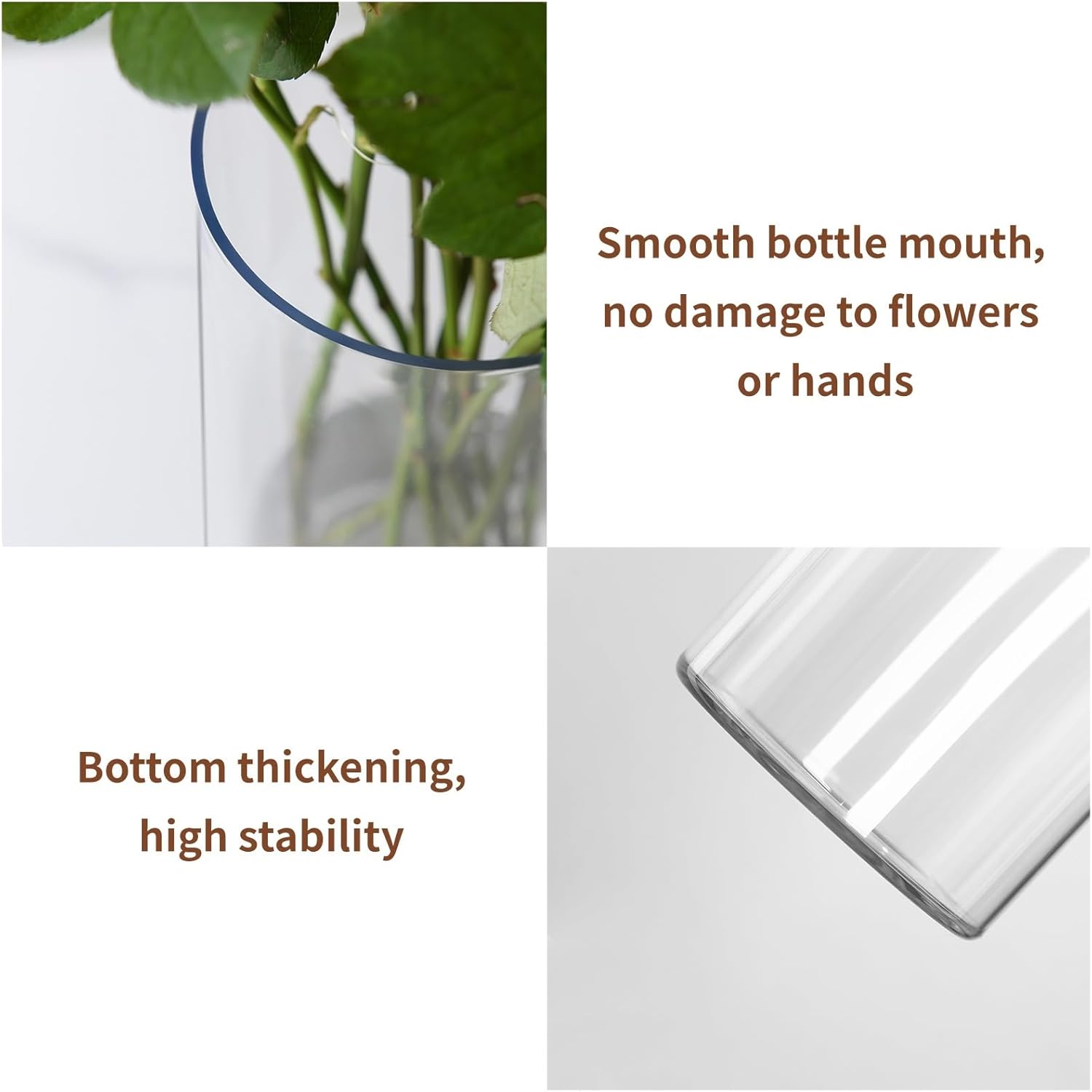 4 Pack Acrylic Cylinder Vases for Centerpieces,10 inch Tall Clear Flower Vases, Unbreakable Vases,Hurricane Candle Holders Floating Candle Vase for Wedding Dinner Table Party Living Room Decor