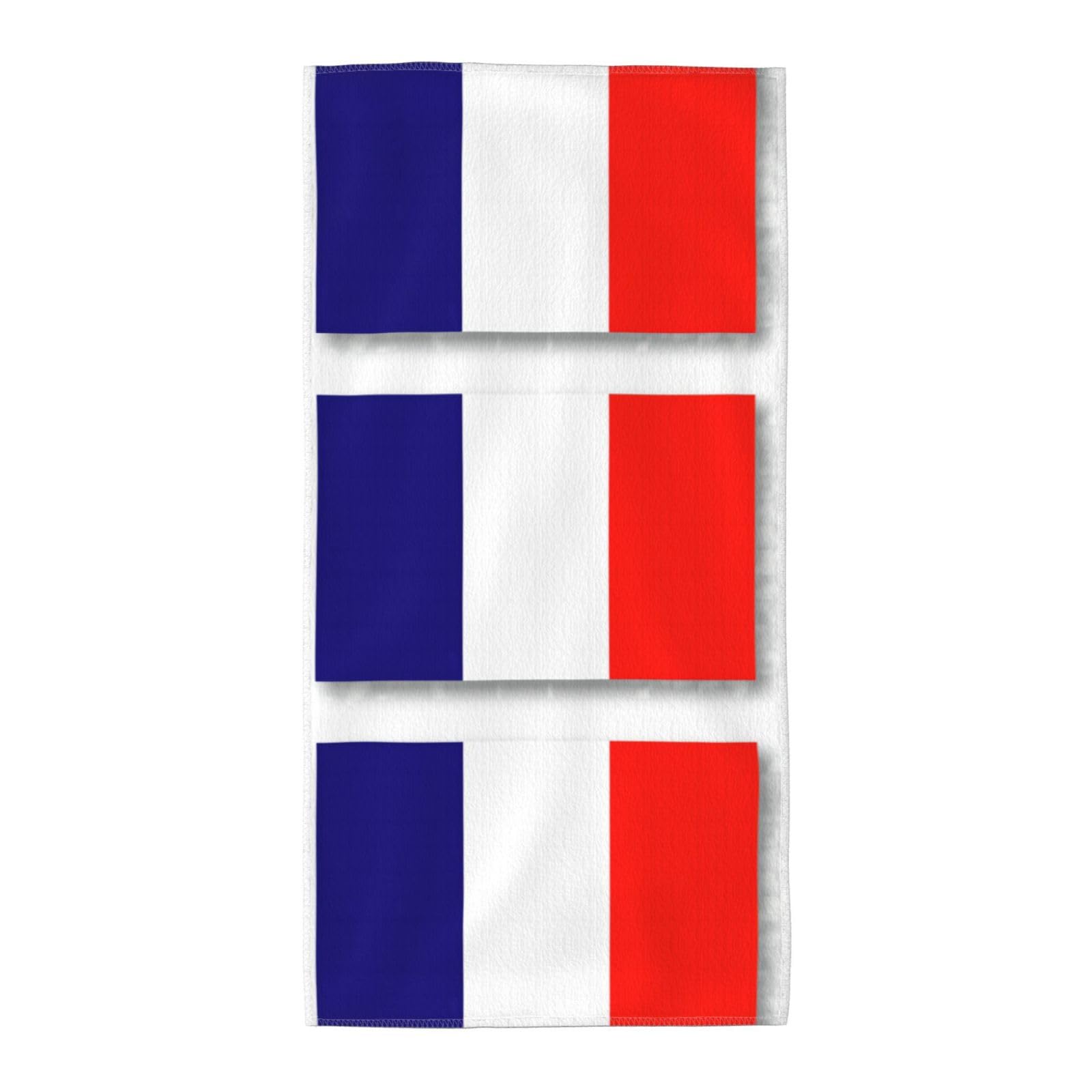 French Flag Fashion Printed Long Bath Towel For Pool Side Seaside Holiday