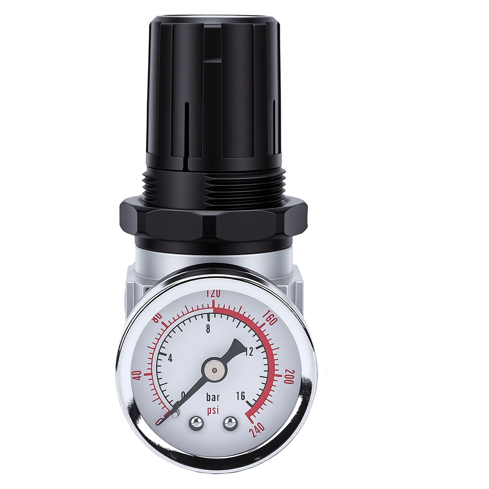 ASHATA Régulateur de Pression D'air avec Manomètre 0-150 PSI 1/4 NPT