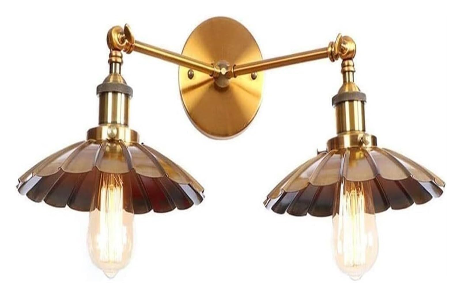 ZXTIIEUF Gold E27 Wall Lamp Retro Rustic Light Industrial Swing Arm Sconce Lamps sconces