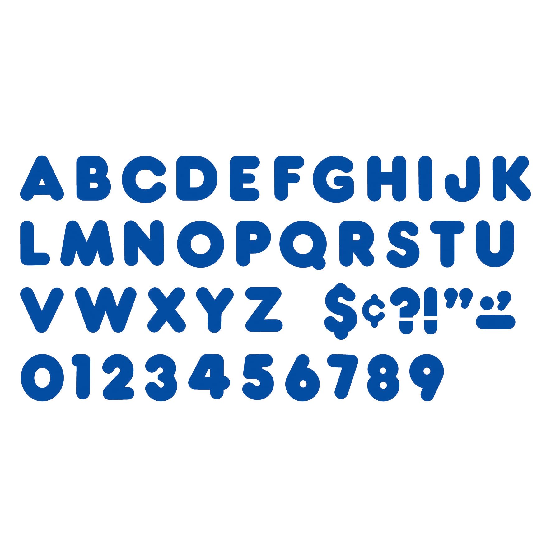 Trend Royal Blue 4" Casual Uppercase Ready Letters, Bulletin Board Decor, 4-Inch, 72 Pieces - Image 2