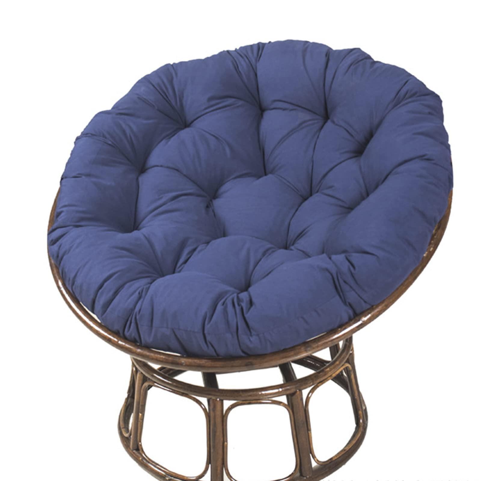 PJDDP Papasan Chair Cushion, Washable Swing Rattan Chair Cushion,Oversized Round Cushion Thick Comfortable Papasan Pad(Chair Not Included),Cyan,130x130cm/51x51in
