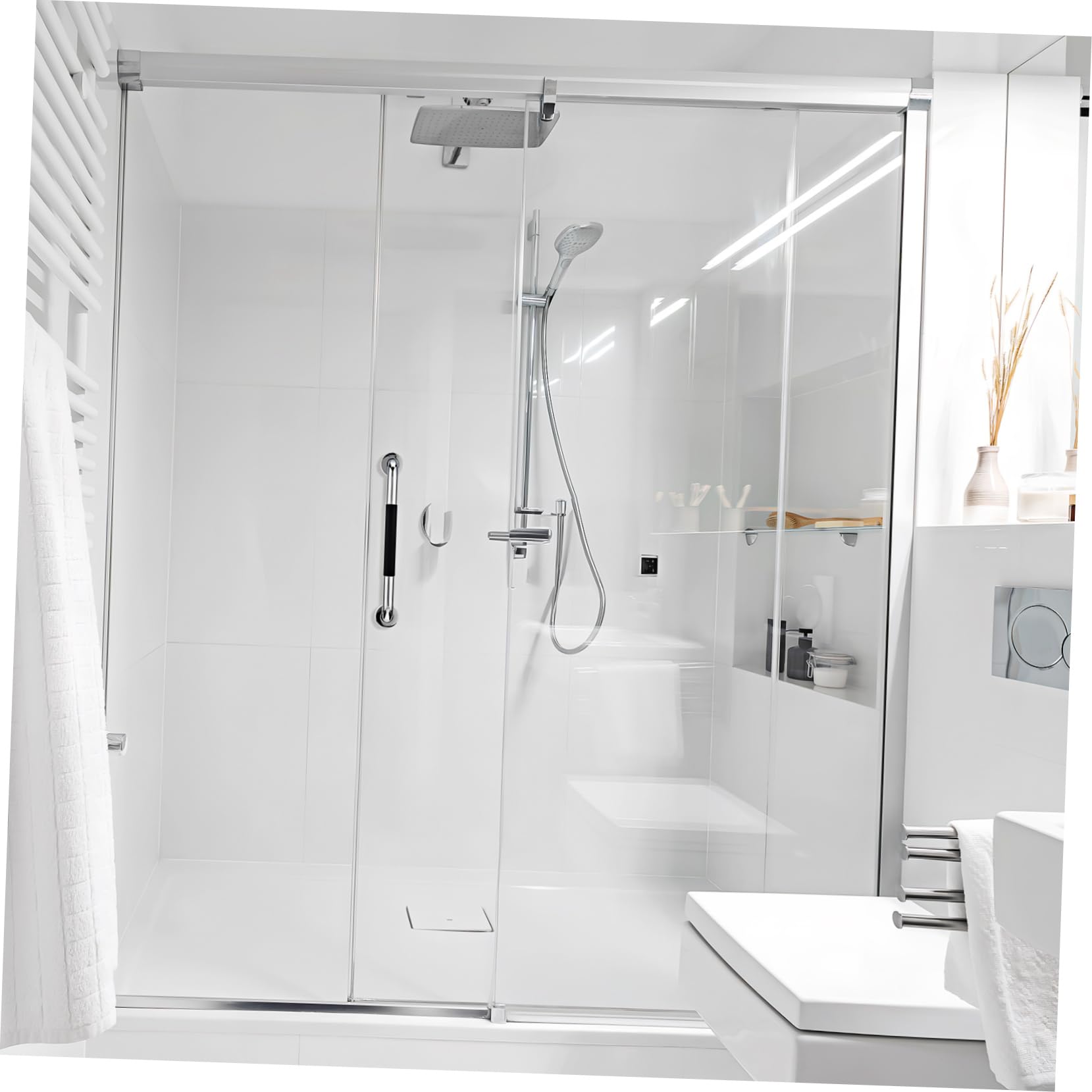 Barres D'appui de Salle de Bain en Acier Inoxydable 304 Noir