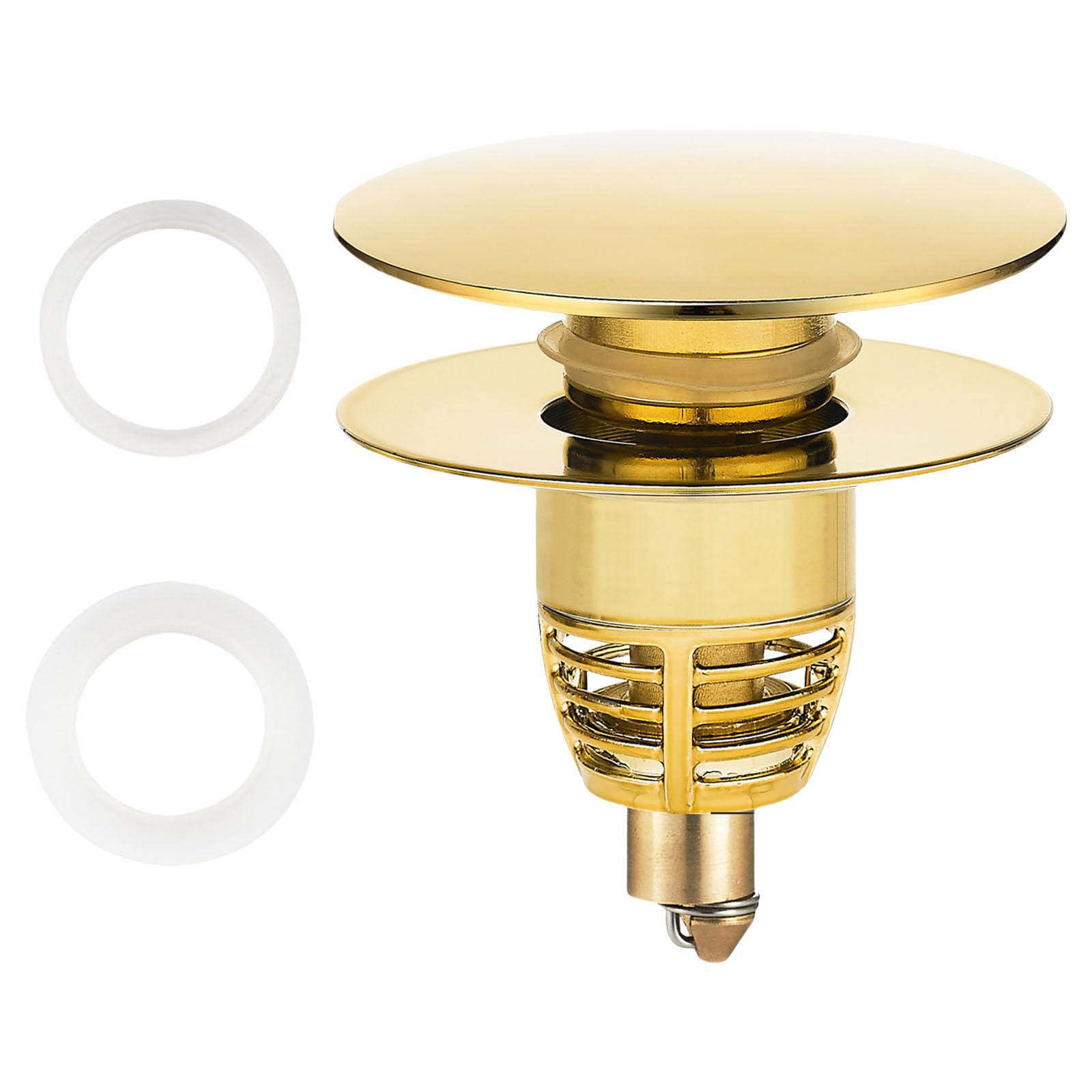 Anticlogging Drain Filter Sink Plug Wash Basins Stoppers Push Type Bounce Cores Strainer Enduring Basins Filter Net Bathtubs Stoppers Baths Covers for Tub Hair Catcher Replacement