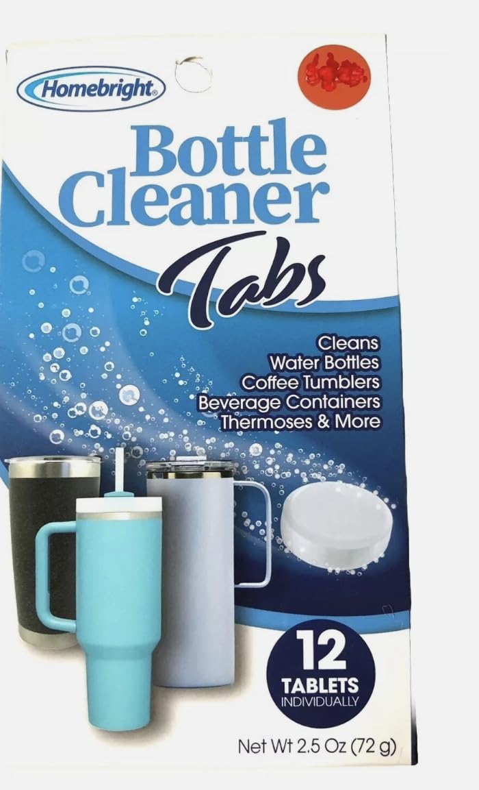 HOMEBRIGHT Bottles cleaner 12 Tabs pack of (2)