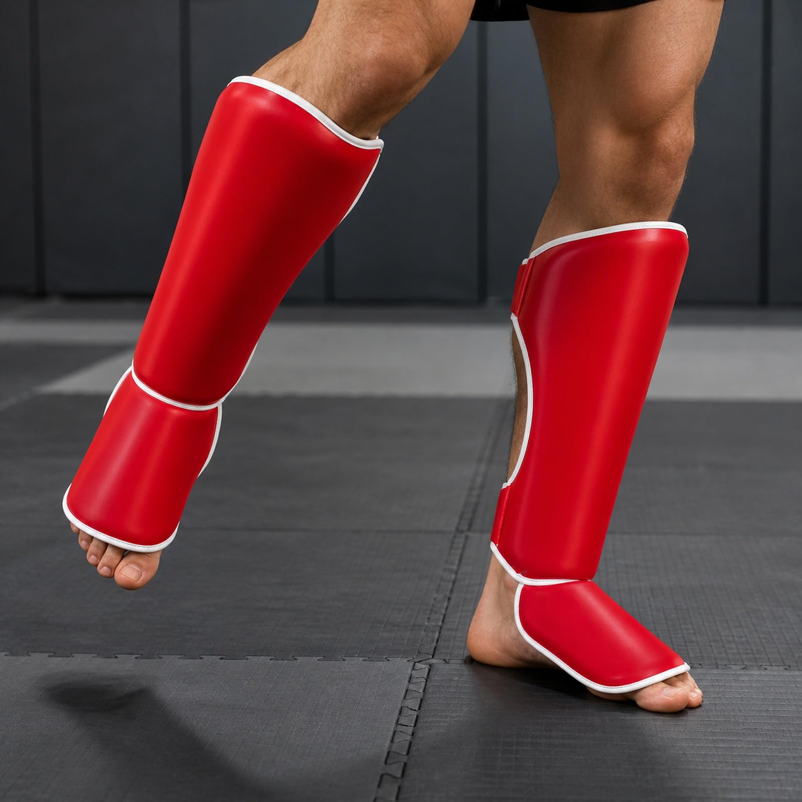 Ochrona stóp Shin Guard, ochraniacz na piszczele na nogi, ochraniacz na golenie, karate, wygodny, lekki, oddychający, do Taekwondo, sportów walki i codziennego treningu