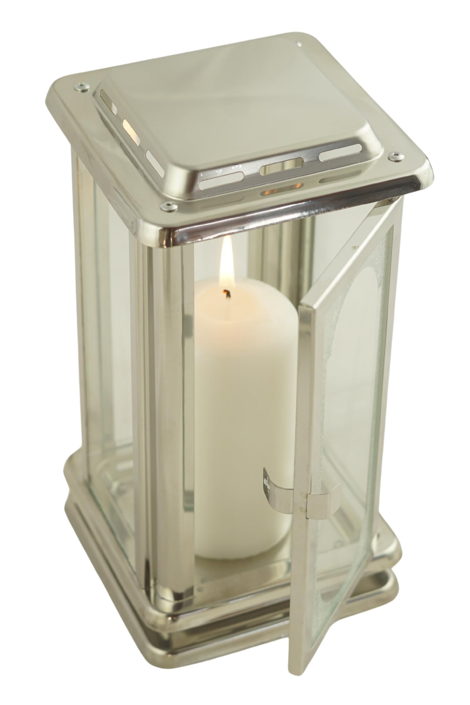 designgrab Lampada per tomba Royal in acciaio inox, lenti in vetro trasparente