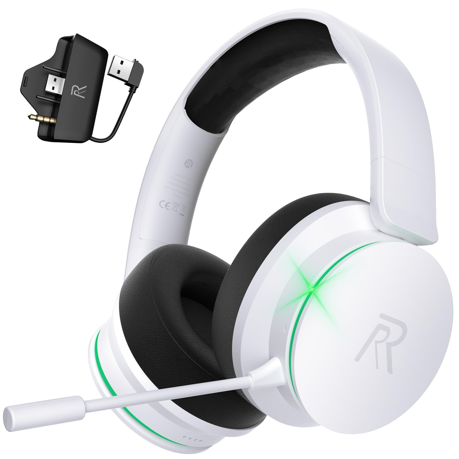 RYR Wireless Gaming Headset for Xbox Series X|S, Sega Gear Game-Blackwhite