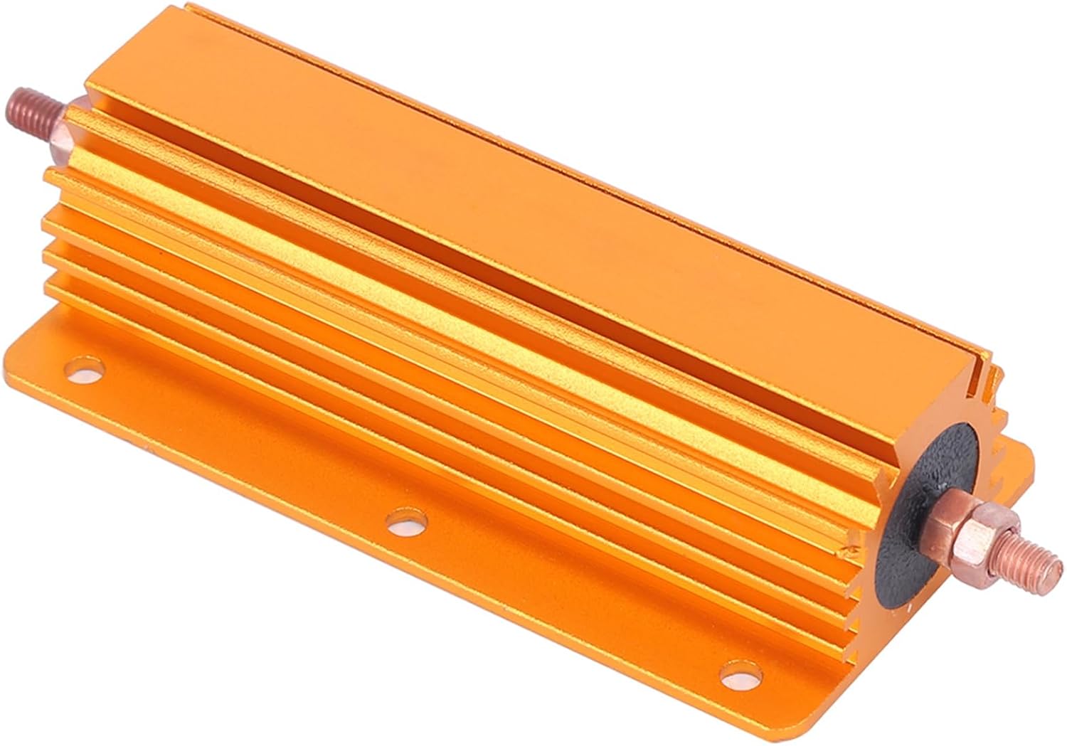 EVGATSAUTO RX24 200W 1 Ohm Aluminum Housed Power Resistor, Wirewound Chassis Mount Load Resistor with Screw Holes for Braking, Power Supply, Audio Dummy Load